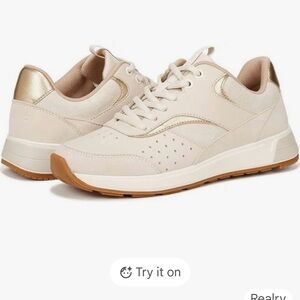 Vionic Cream and Gold Women's Sneakers NWB